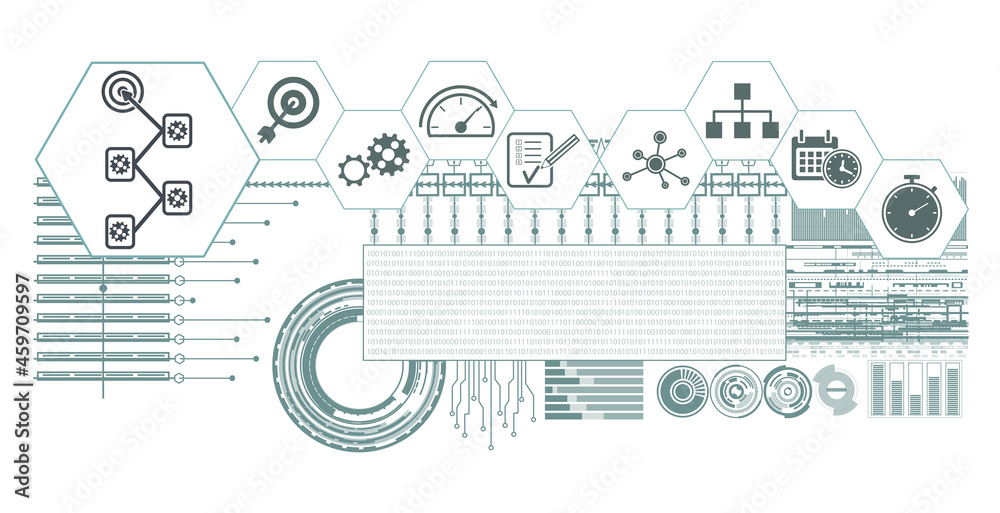 Fototapeta premium Concept of workflow