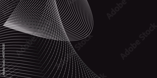 Abstract Black and white  Background With Lines