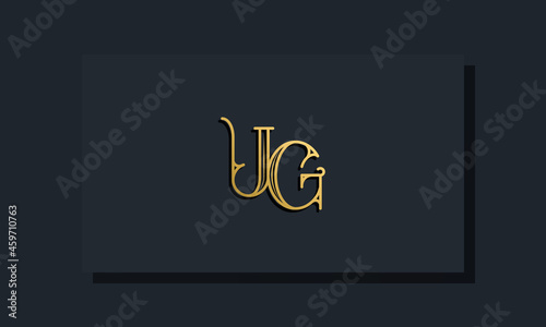 Minimal Inline style Initial UG logo. photo