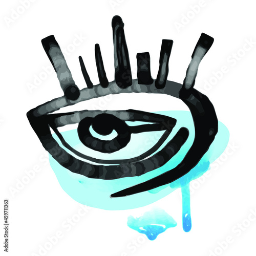 Ink eye water drop  wave element