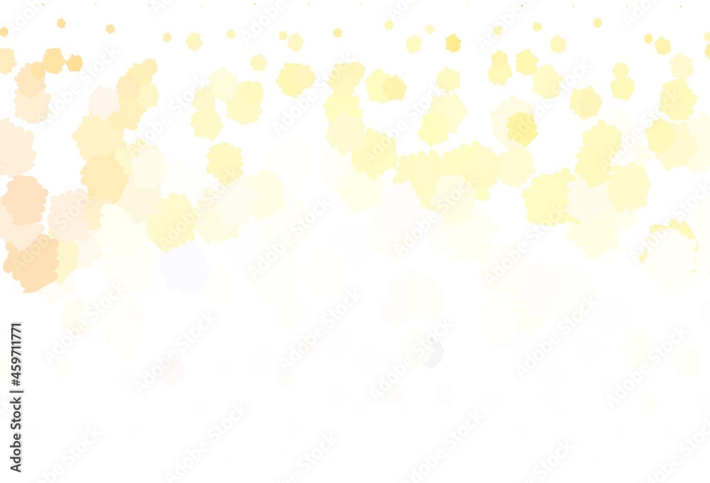 Light Orange vector background with abstract shapes.