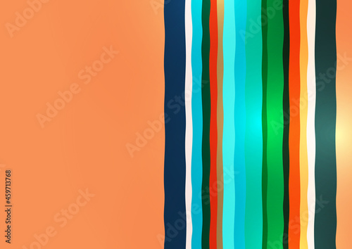 Bright abstract geometric irregular stripes. Overlapping shapes. Suitable for promotional materials, brochures, banners. Vector