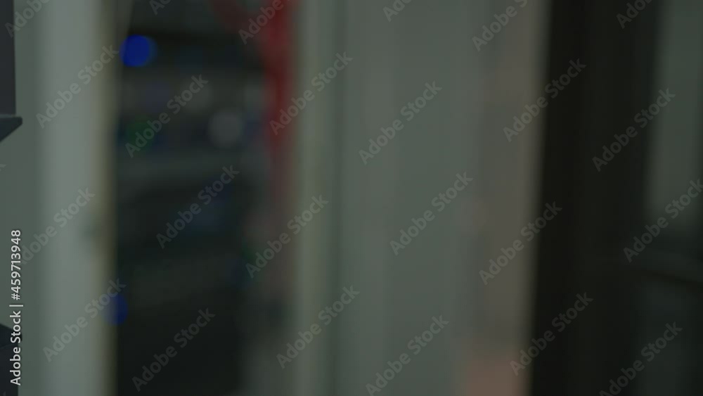 Access Granted to Woman Trying To Enter Secure Room Cyber Security Electronic Access Granted to Woman Trying To Enter Secure Room Cyber Security Electronic