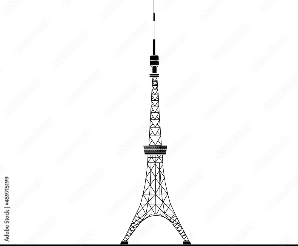 東京タワーのシルエット Stock Vector Adobe Stock