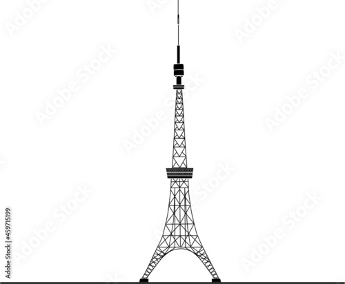 東京タワーのシルエット