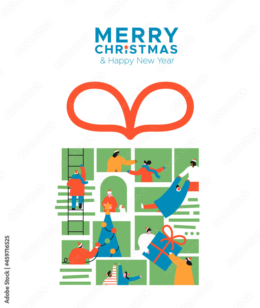 Christmas New Year internet people online gift Christmas New Year internet people online gift