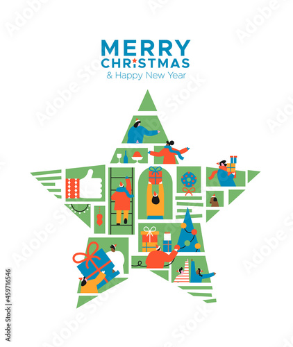 Christmas New Year internet people online star