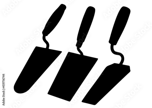 Large construction trowel. Vector image.