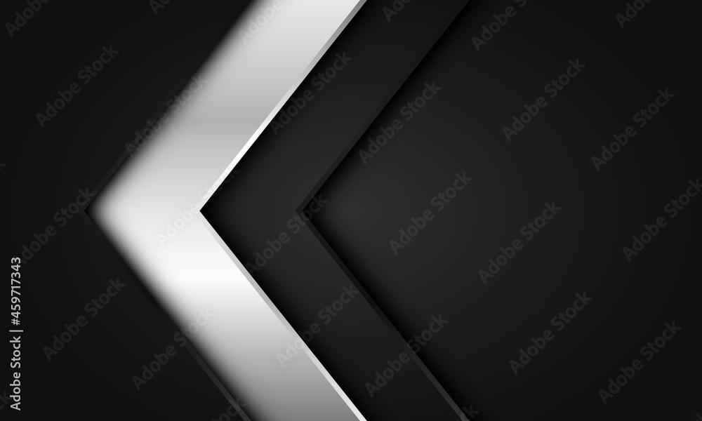 Abstract silver dark arrow direction with blank space design modern luxury futuristic background vector Abstract silver dark arrow direction with blank space design modern luxury futuristic background vector