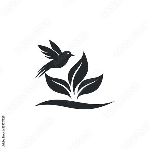 Fototapeta Naklejka Na Ścianę i Meble -  Leaf bird logo design
