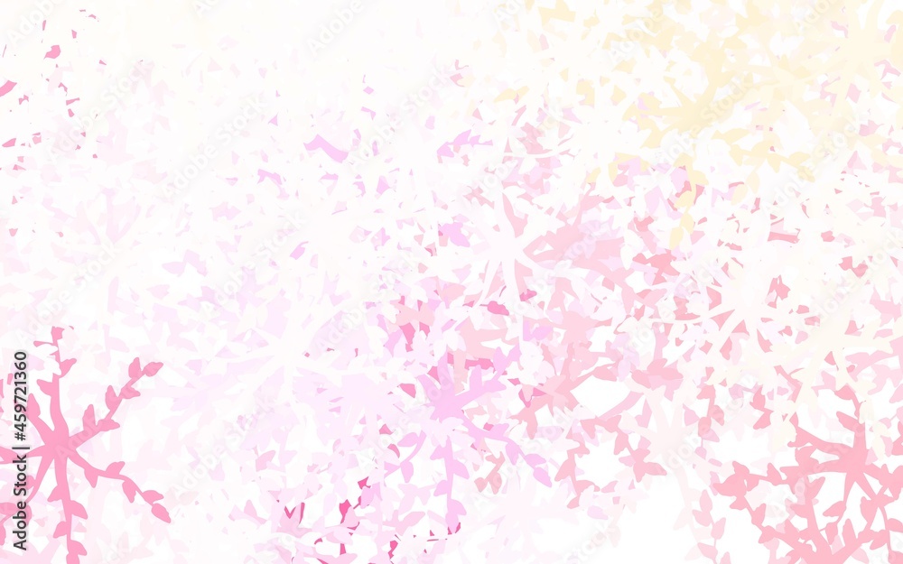 Light Pink, Yellow vector backdrop with memphis shapes. Light Pink, Yellow vector backdrop with memphis shapes.