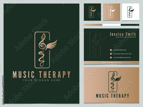 Music Therapy Logo template