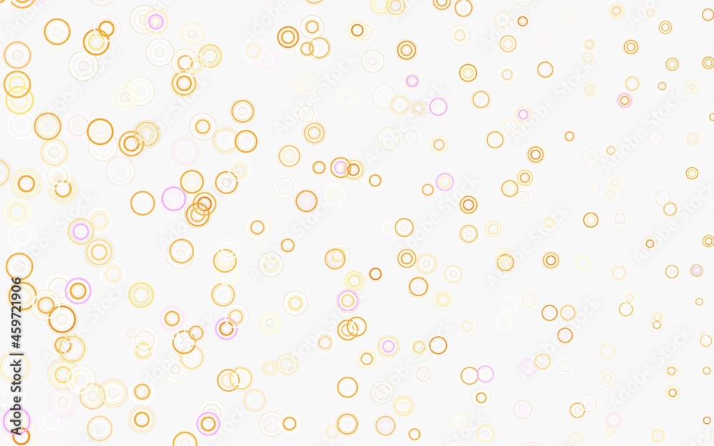 Light Pink, Yellow vector background with bubbles. Light Pink, Yellow vector background with bubbles.