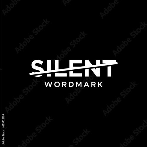 Bold, modern and clear logo design about silent.
EPS 10, Vector.