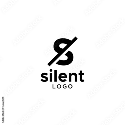Bold, modern and clear logo design about silent.
EPS 10, Vector.