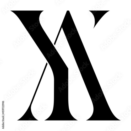 ya, ay, monogram logo. Calligraphic signature icon. Wedding Logo Monogram. modern monogram symbol. Couples logo for wedding