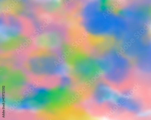 Abstract ornament on tie dye batik technique handpainted. Rainbow explosion
