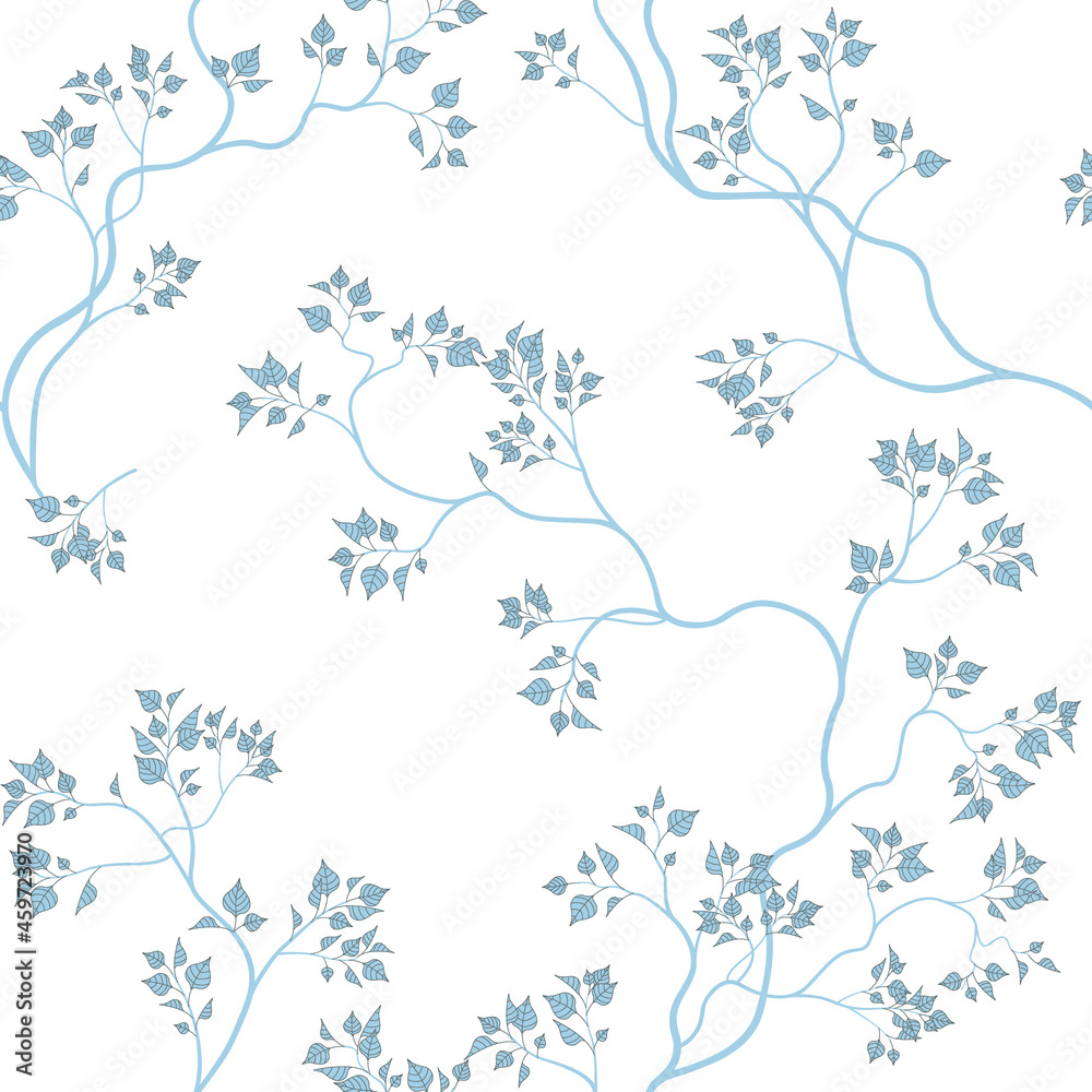 Fototapeta premium seamless pattern of branches and leaves