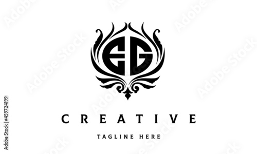 EG circle luxury latter logo vector