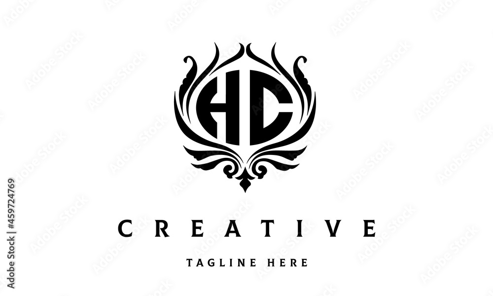 HC circle luxury latter logo vector