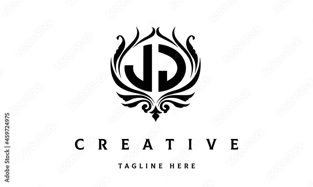 JJ circle luxury latter logo vector JJ circle luxury latter logo vector