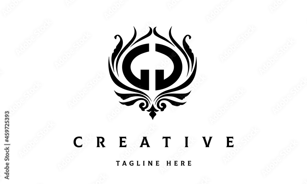 LJ circle luxury latter logo vector LJ circle luxury latter logo vector