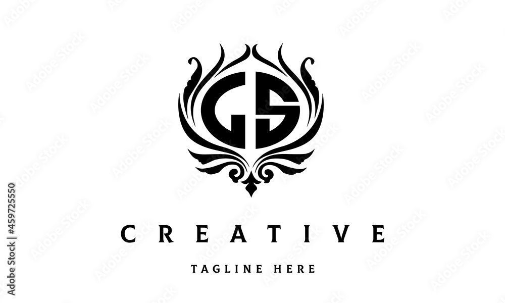 LS circle luxury latter logo vector LS circle luxury latter logo vector
