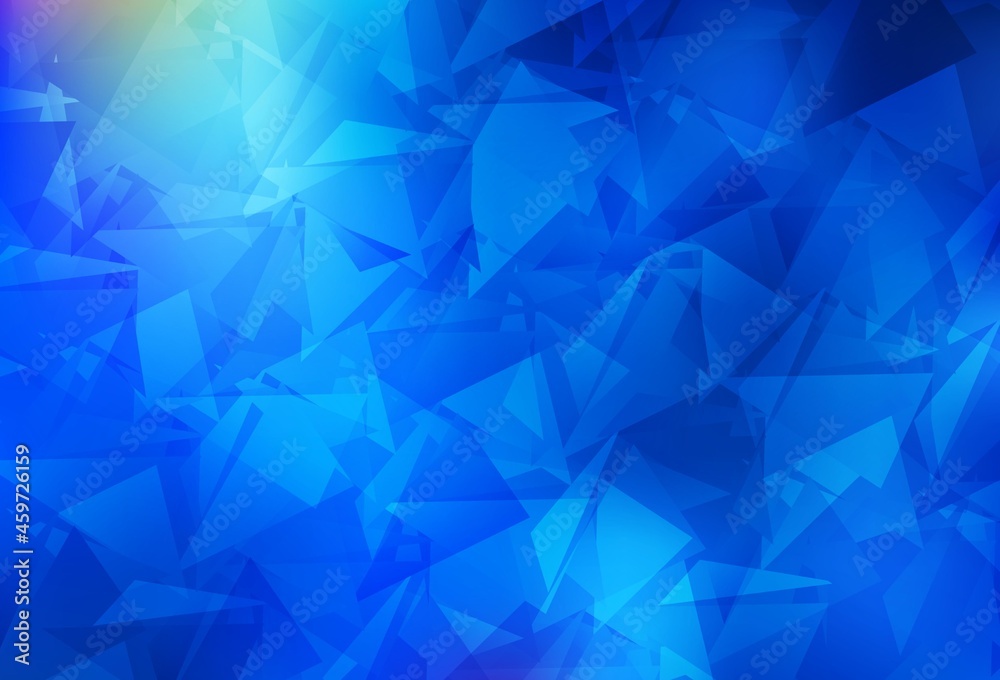 Naklejka premium Light BLUE vector gradient triangles texture.