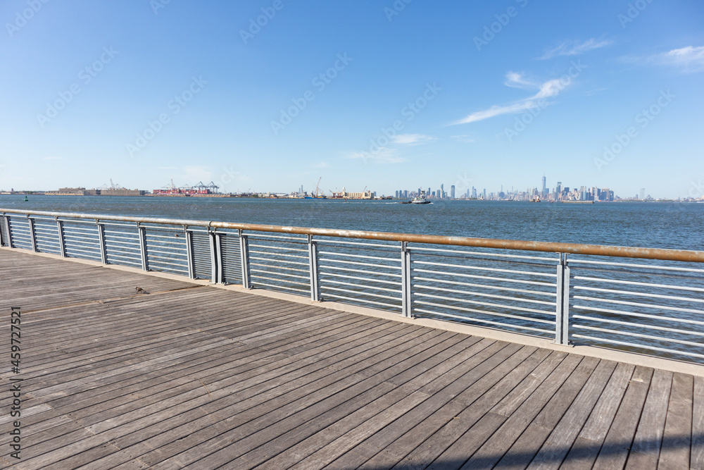 St. George Waterfront Park along New York Harbor in Staten Island of New York City