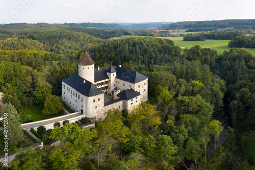 Rychmburk Castle is located near the village of P  edhrad   in the district of Chrudim and the Pardubice Region  5 km east of Skute   town. Czech republic  Europe