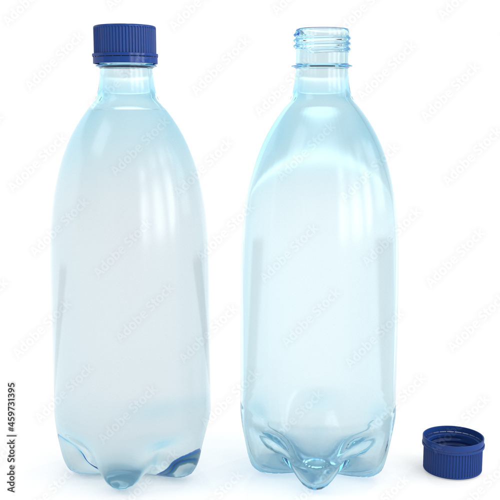 Naklejka premium bottle water plastic 3d render