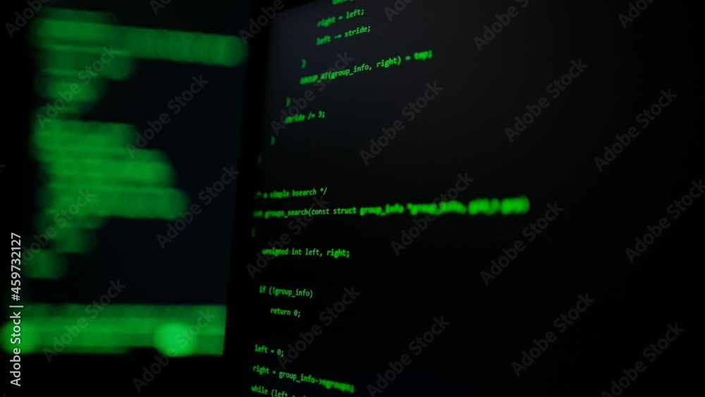 Writing programming code on laptop. Web site codes on computer monitor. Technology background. Software background. Programmer workplace. Abstract screen of software. Blockchain concept Writing programming code on laptop. Web site codes on computer monitor. Technology background. Software background. Programmer workplace. Abstract screen of software. Blockchain concept