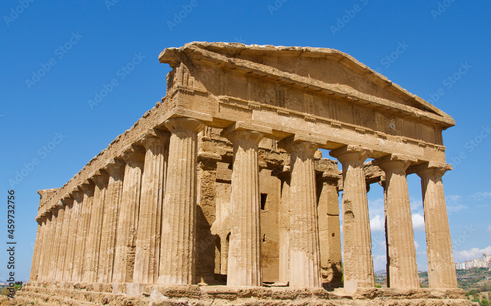 Temple of Concordia in Valley of Temples in Agrigento, Sicily