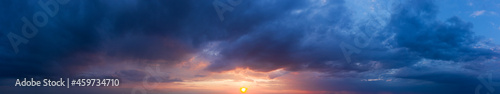  panorama sky. Beautiful cloud in the sunrise sky background. Sky banners background.