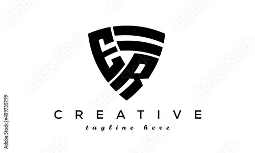 Shield letters ER creative logo