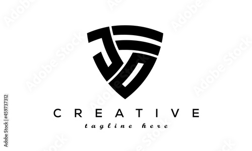 Shield letters JO creative logo