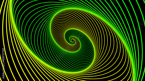 Hypnotic spiral. Swirl hypnotize spirals, vertigo geometric illusion and rotating stripes round pattern vector illustration