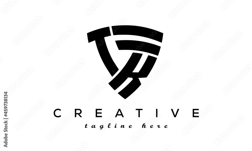 Shield letters TK creative logo