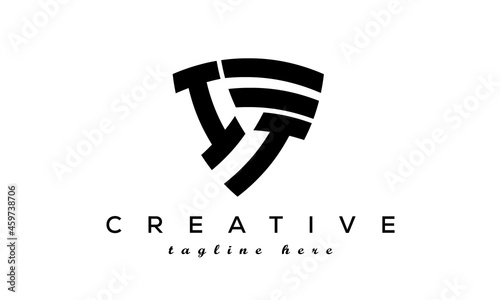 Shield letters IT creative logo