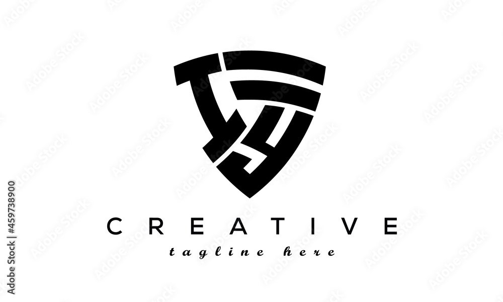 Shield letters IY creative logo Shield letters IY creative logo