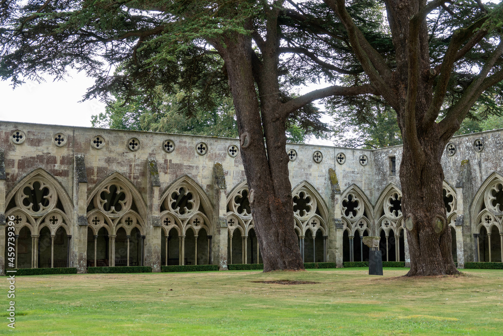 the cloisters at Salisbury Cathedral Wiltshire England