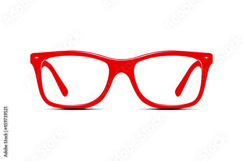 red glasses isolated on white