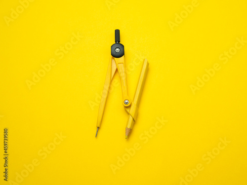 close up of a compass