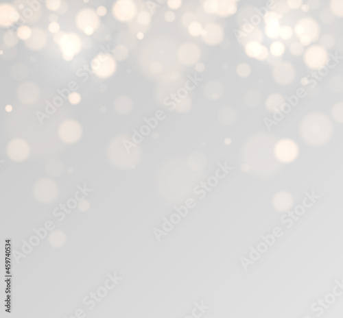 Shining bokeh isolated on transparent background. Golden bokeh lights with glowing particles isolated. Christmas concept