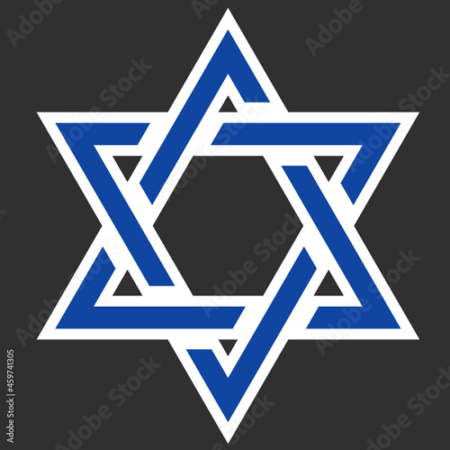 Star david line isolated vector element for banner design. Symbol shield. Shield sign icon. Abstract vector background