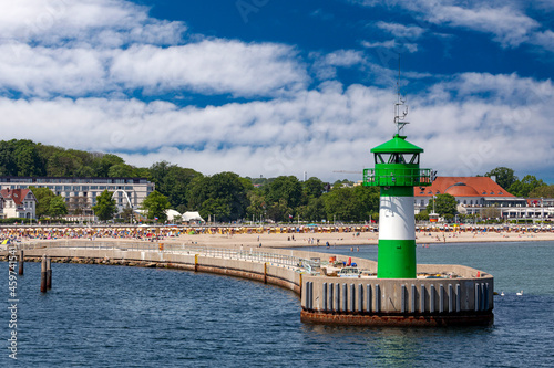 Photography Hochhaus und Leuchtturm im Ostseebad Travemünde in Schleswig Holstein