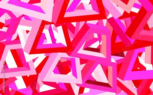 Light Pink, Red vector template with chaotic shapes.
