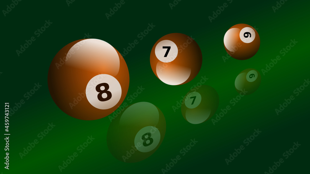 Background for a computer monitor and laptop. Billiard balls on a green table. Background for a computer monitor and laptop. Billiard balls on a green table.