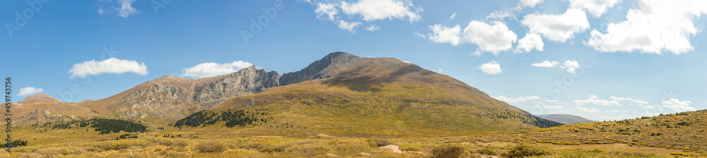 Panoramic view of Mount Bierstadt at Guanella pass in Colorado