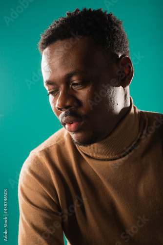 Portrait of black male posing